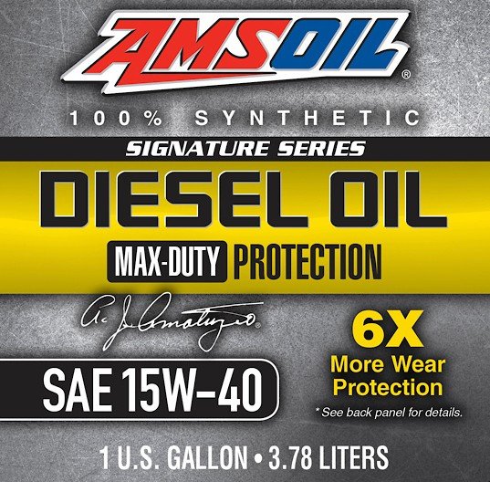 AMSOIL Signature Series 15W-40 100% Synthetic Max-Duty Diesel Oil